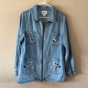 Country Store 100% Cotton Embroidered Hummingbird 
Jacket Cottagecore size M